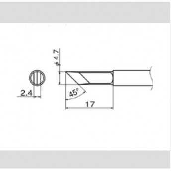 Наконечник для паяльников с подачей азота HAKKO T13-KF Наконечник для паяльников с подачей азота HAKKO T13-KF