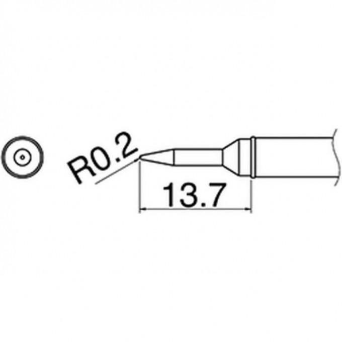 Наконечник HAKKO для станций FX-100 (400℃) T31-02SBL Наконечник HAKKO для станций FX-100 (400℃) T31-02SBL