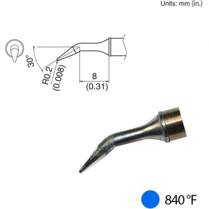 Наконечник HAKKO для станций FX-100 (450℃) T31-01JL02 Наконечник HAKKO для станций FX-100 (450℃) T31-01JL02
