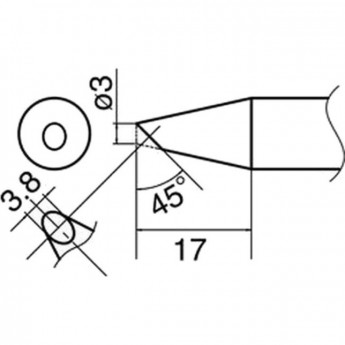 Наконечник HAKKO T33-BC3 для станций FX-801