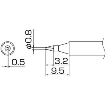 Наконечник HAKKO T13-D08 Наконечник HAKKO T13-D08