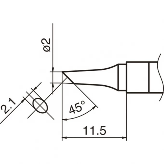 Сменный наконечник HAKKO T36-BC2 Сменный наконечник HAKKO T36-BC2