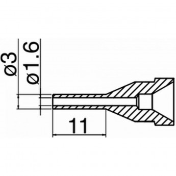 Сопло HAKKO N61-14 удлиненного типа (1,6 мм) Сопло HAKKO N61-14 удлиненного типа (1,6 мм)